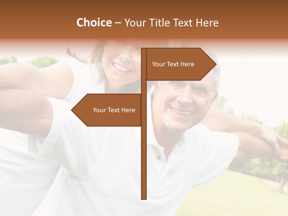 Woman Smiling Elderly PowerPoint Template