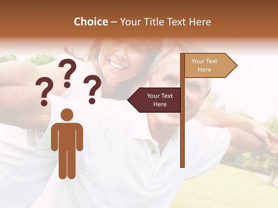 Woman Smiling Elderly PowerPoint Template