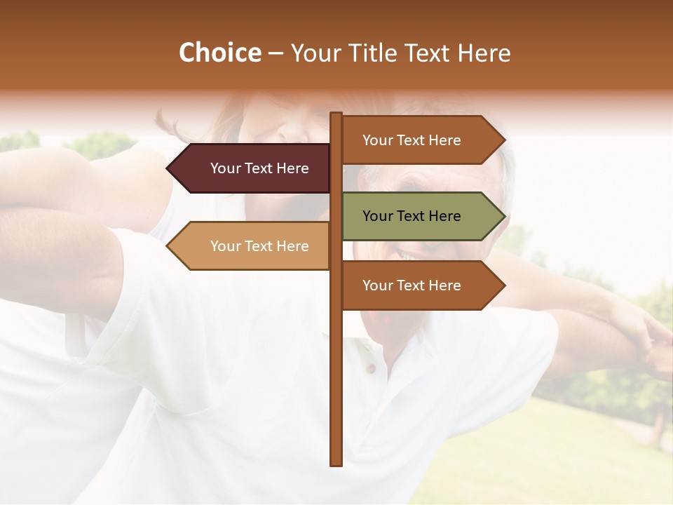 Woman Smiling Elderly PowerPoint Template