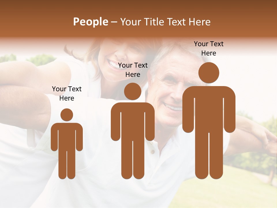 Woman Smiling Elderly PowerPoint Template
