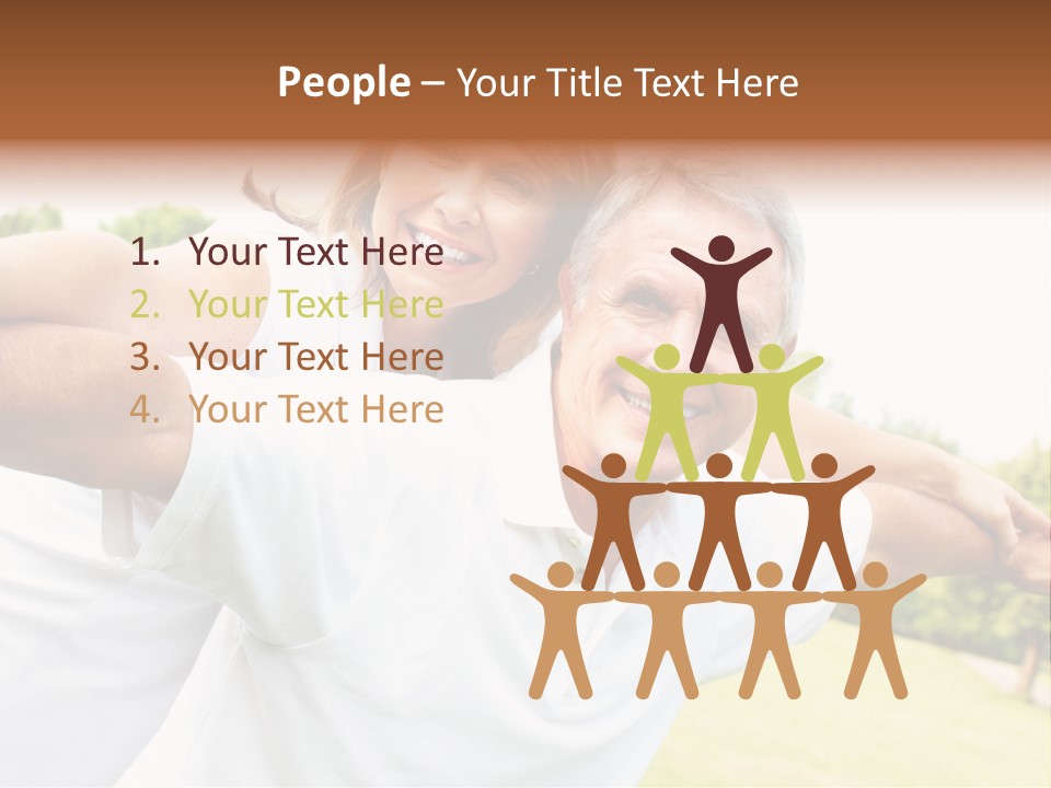 Woman Smiling Elderly PowerPoint Template