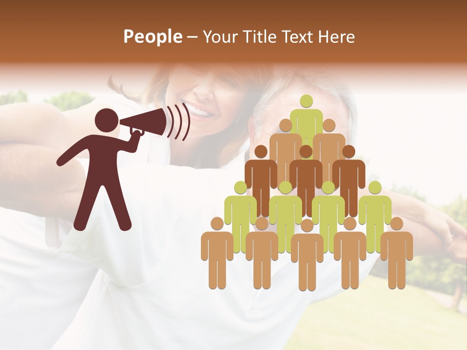 Woman Smiling Elderly PowerPoint Template