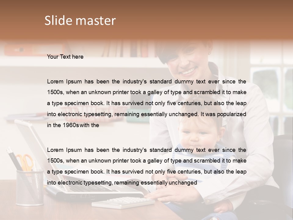 Business Work Woman PowerPoint Template