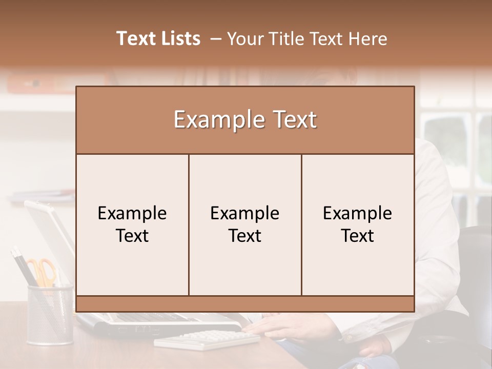 Business Work Woman PowerPoint Template