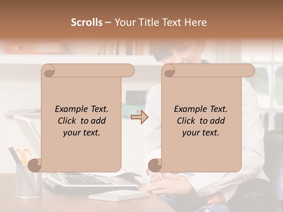 Business Work Woman PowerPoint Template