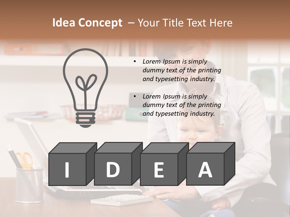 Business Work Woman PowerPoint Template