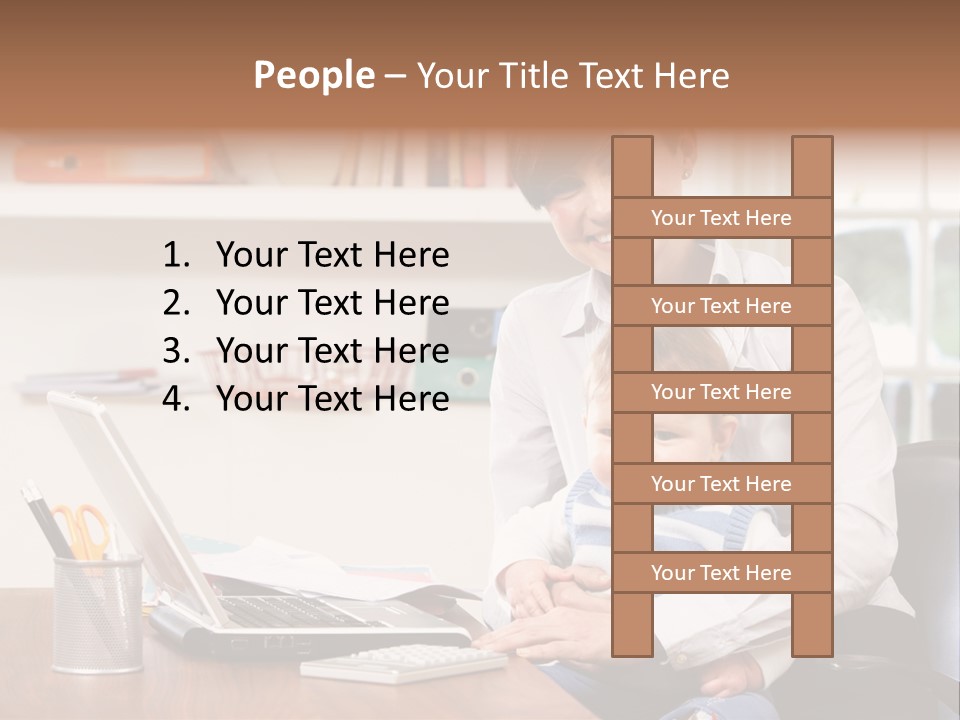 Business Work Woman PowerPoint Template