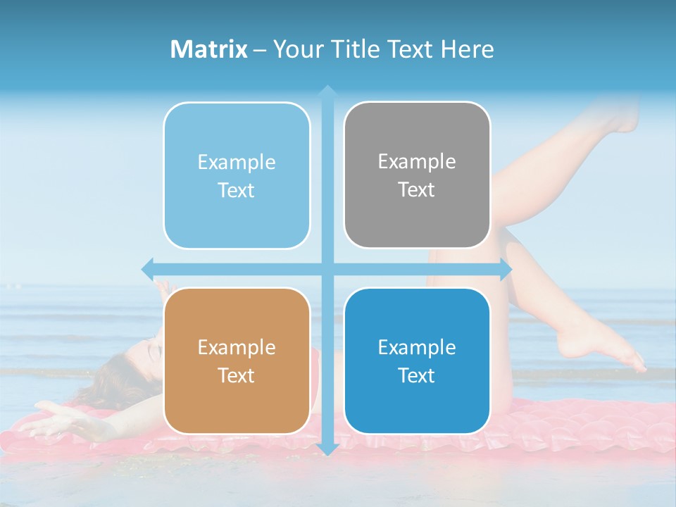 A Woman In A Red Bikini Laying On The Beach PowerPoint Template