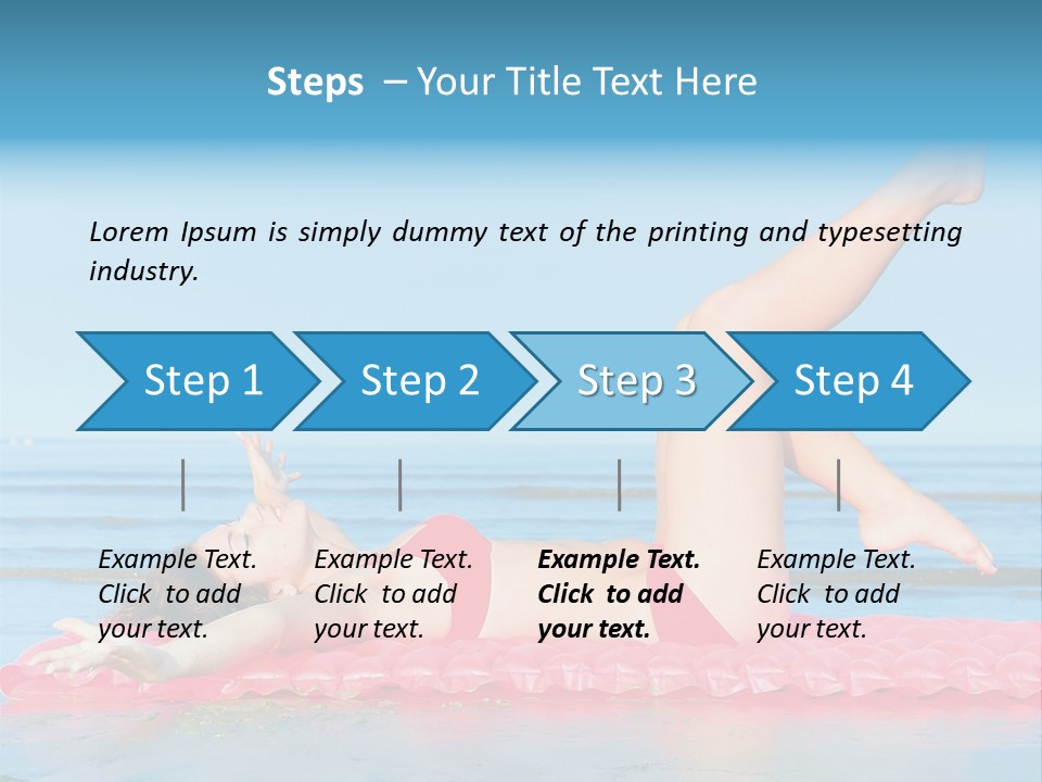 A Woman In A Red Bikini Laying On The Beach PowerPoint Template