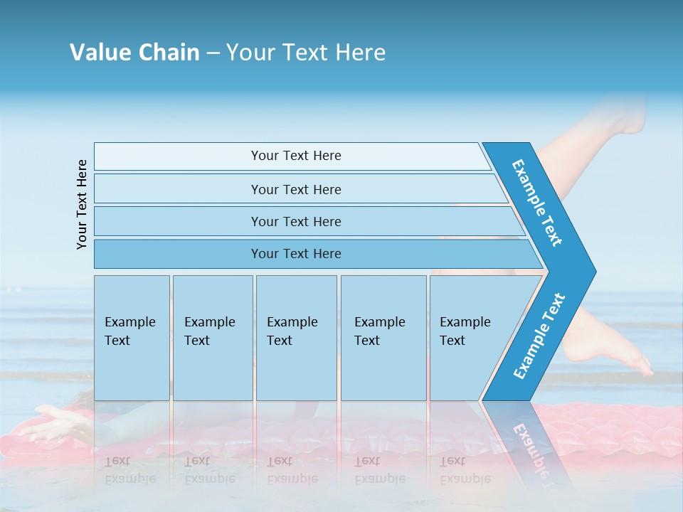 A Woman In A Red Bikini Laying On The Beach PowerPoint Template