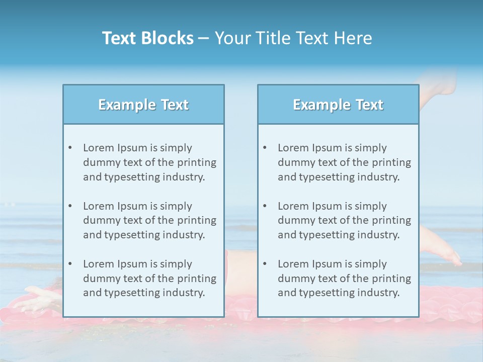 A Woman In A Red Bikini Laying On The Beach PowerPoint Template