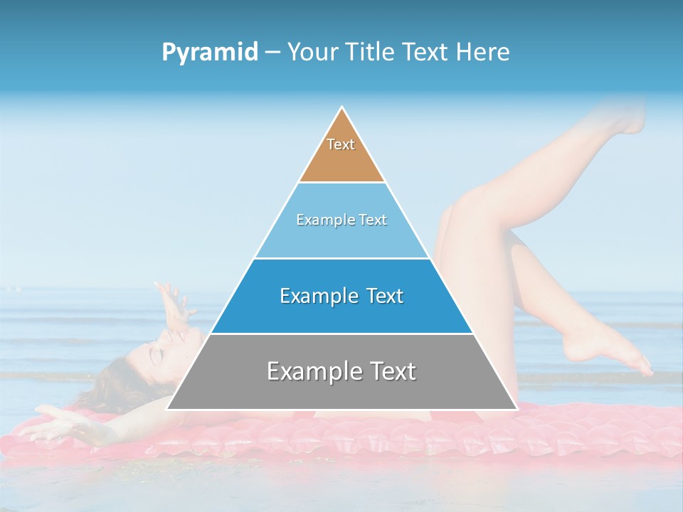 A Woman In A Red Bikini Laying On The Beach PowerPoint Template