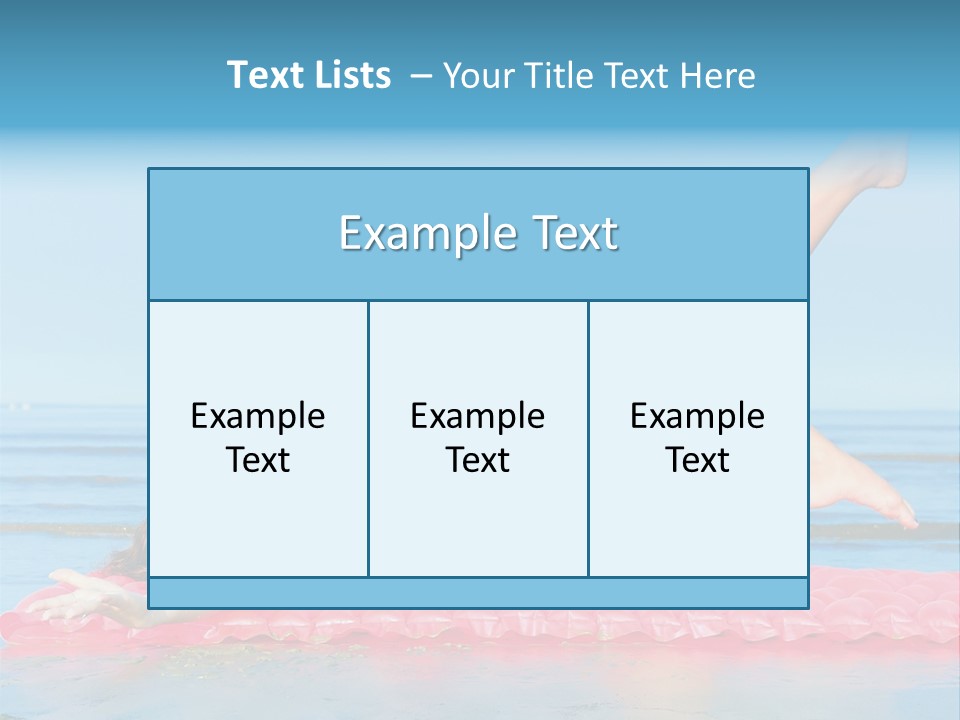 A Woman In A Red Bikini Laying On The Beach PowerPoint Template