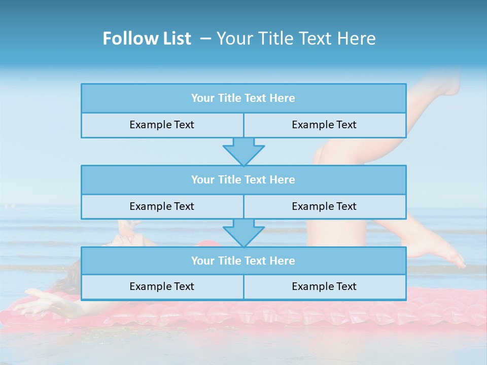 A Woman In A Red Bikini Laying On The Beach PowerPoint Template