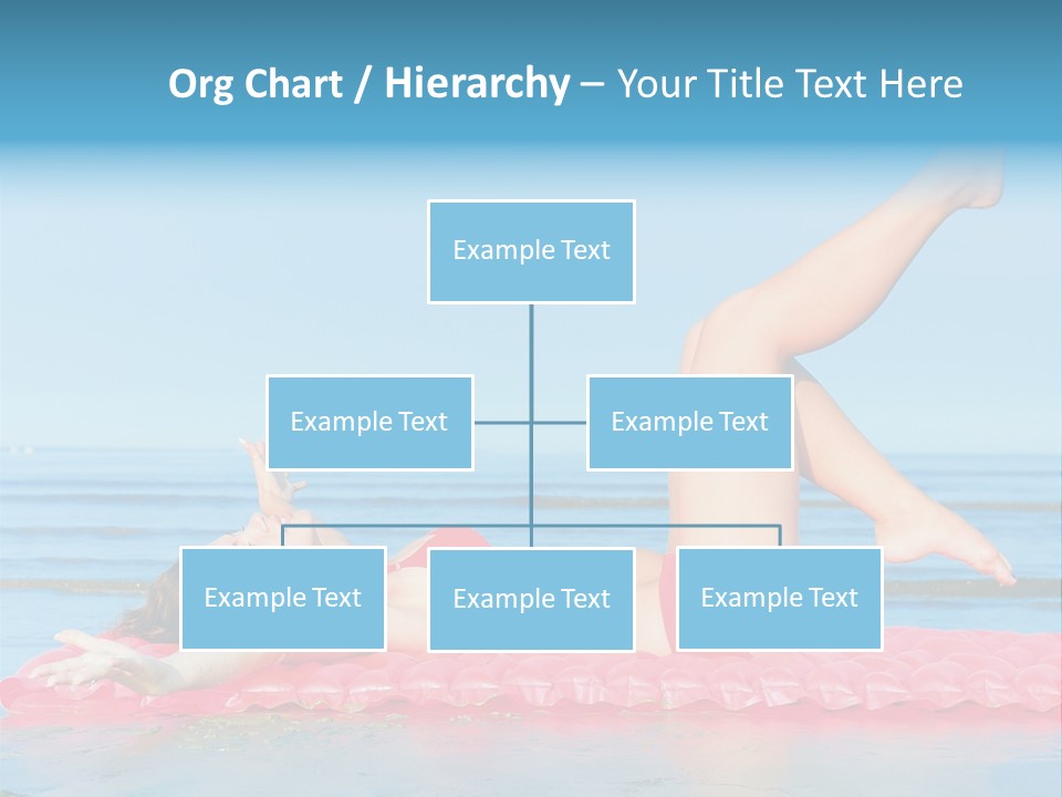 A Woman In A Red Bikini Laying On The Beach PowerPoint Template