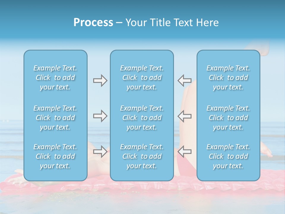 A Woman In A Red Bikini Laying On The Beach PowerPoint Template