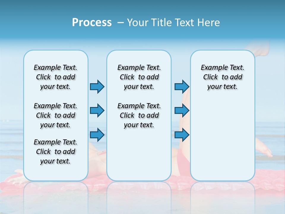 A Woman In A Red Bikini Laying On The Beach PowerPoint Template