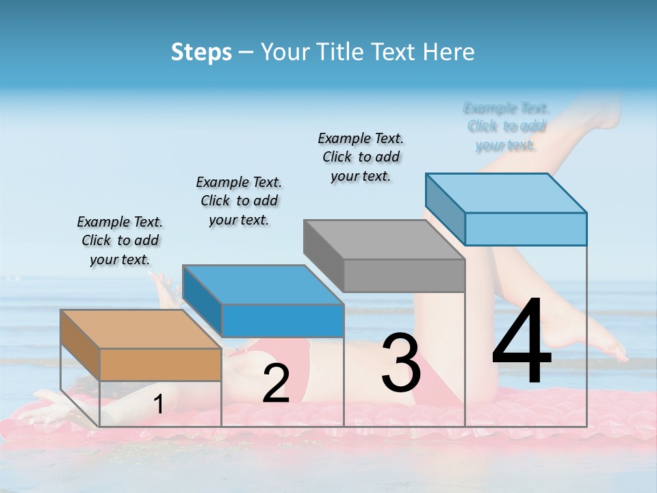 A Woman In A Red Bikini Laying On The Beach PowerPoint Template