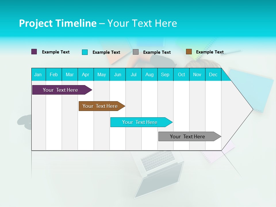 A Woman Laying On The Floor Surrounded By Notebooks PowerPoint Template