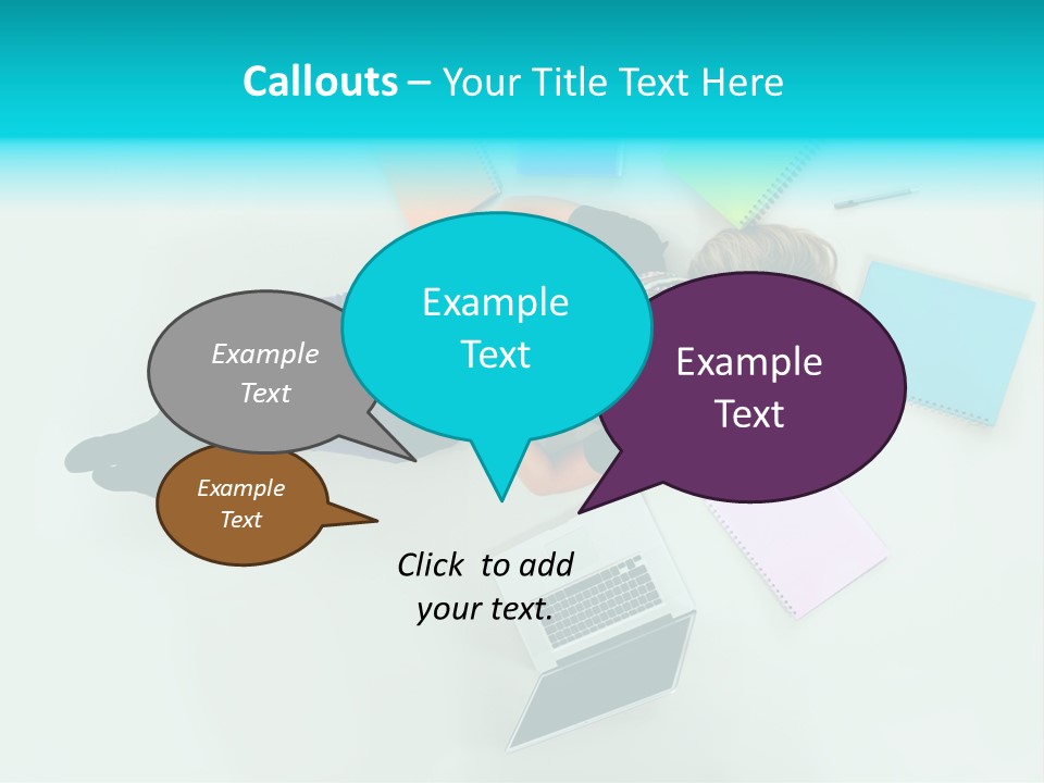 A Woman Laying On The Floor Surrounded By Notebooks PowerPoint Template