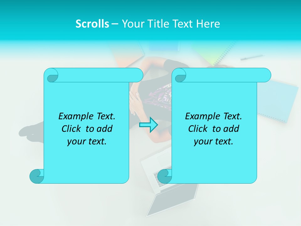 A Woman Laying On The Floor Surrounded By Notebooks PowerPoint Template