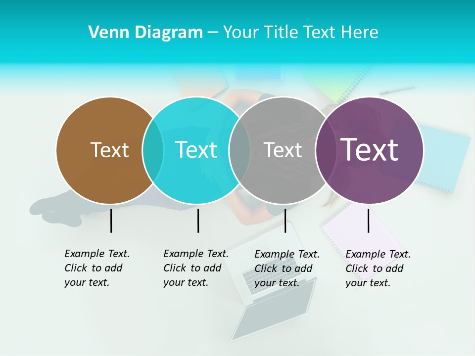 A Woman Laying On The Floor Surrounded By Notebooks PowerPoint Template