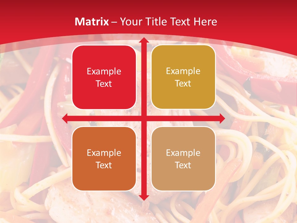 A Plate Of Food With Noodles And Meat On It PowerPoint Template