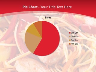 A Plate Of Food With Noodles And Meat On It PowerPoint Template