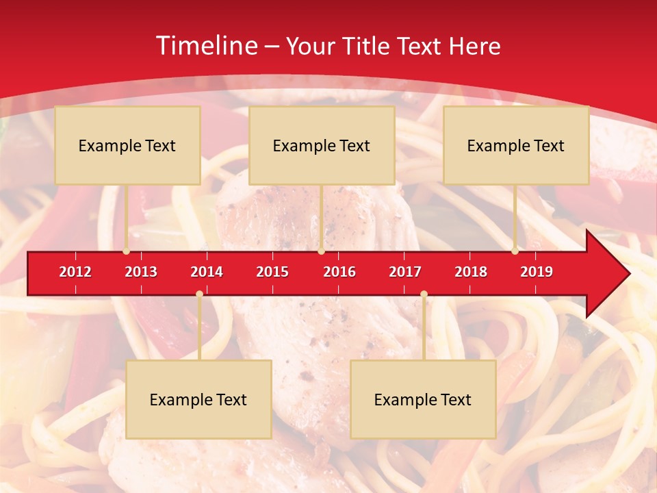 A Plate Of Food With Noodles And Meat On It PowerPoint Template