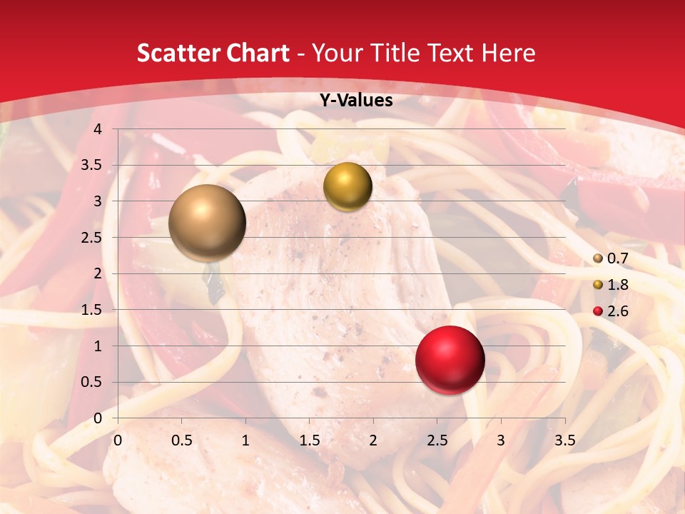 A Plate Of Food With Noodles And Meat On It PowerPoint Template