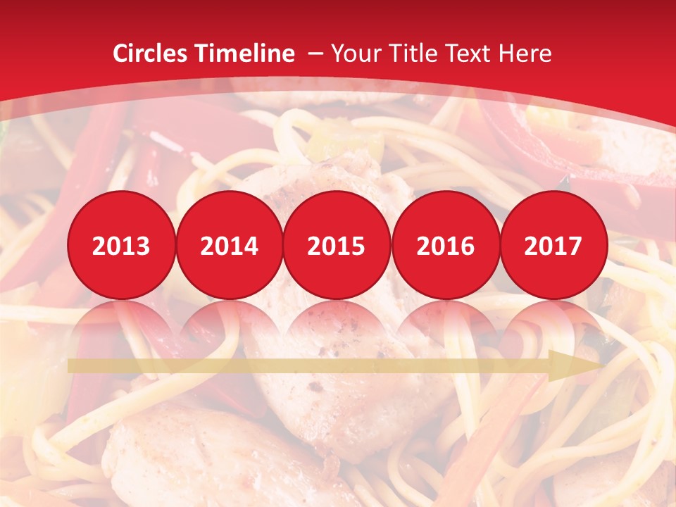 A Plate Of Food With Noodles And Meat On It PowerPoint Template