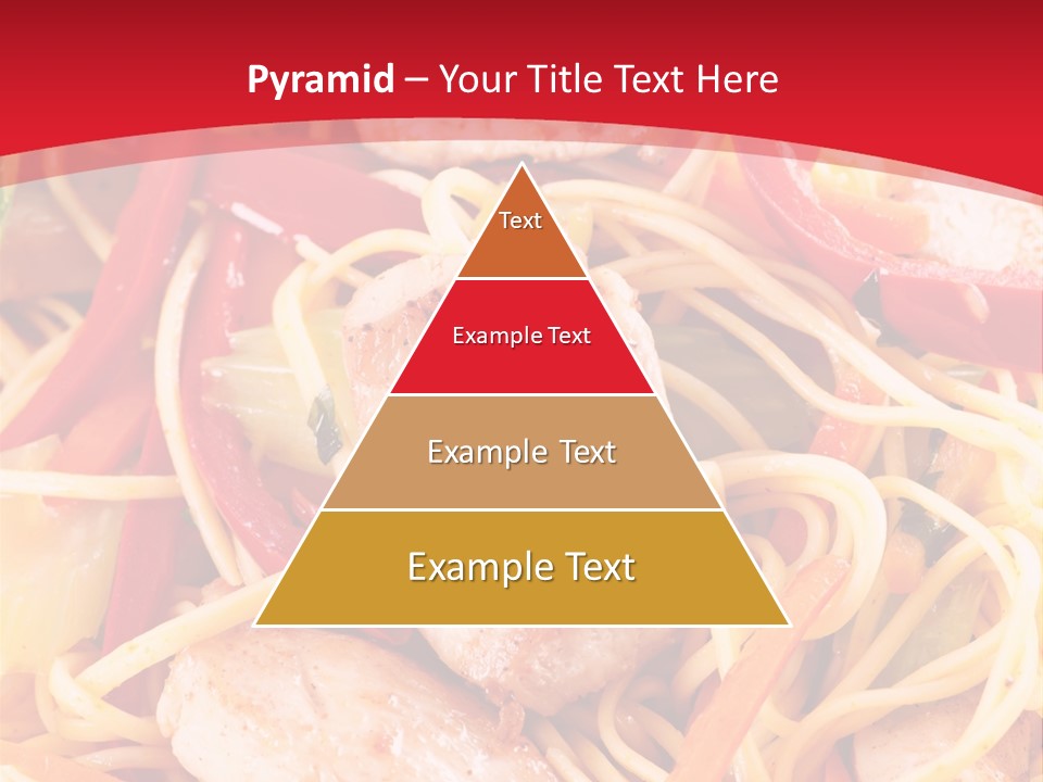 A Plate Of Food With Noodles And Meat On It PowerPoint Template
