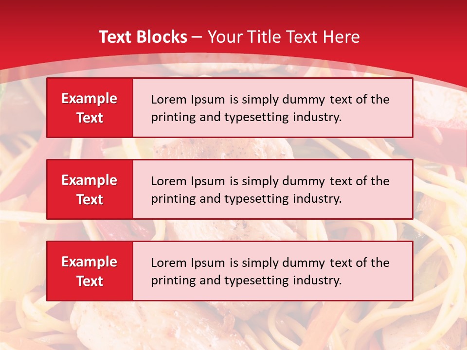 A Plate Of Food With Noodles And Meat On It PowerPoint Template