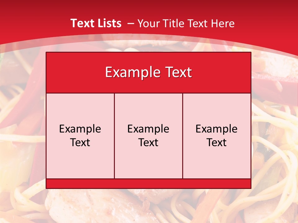 A Plate Of Food With Noodles And Meat On It PowerPoint Template