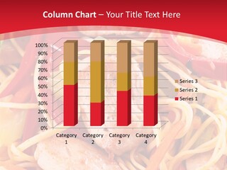 A Plate Of Food With Noodles And Meat On It PowerPoint Template