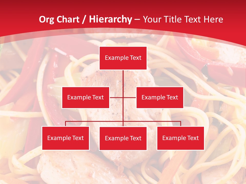 A Plate Of Food With Noodles And Meat On It PowerPoint Template