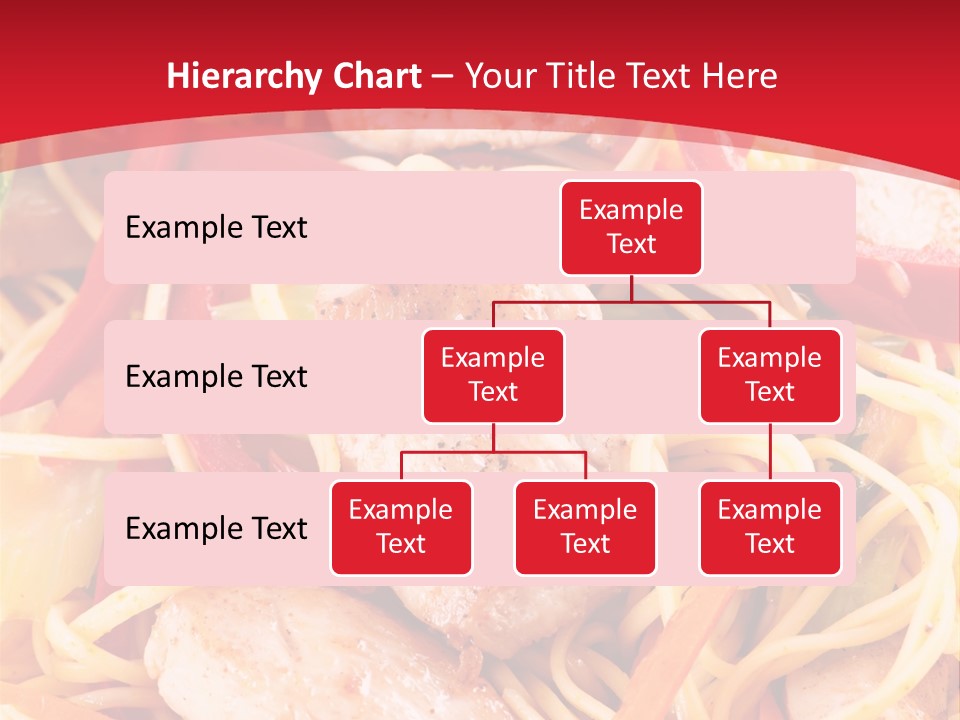 A Plate Of Food With Noodles And Meat On It PowerPoint Template
