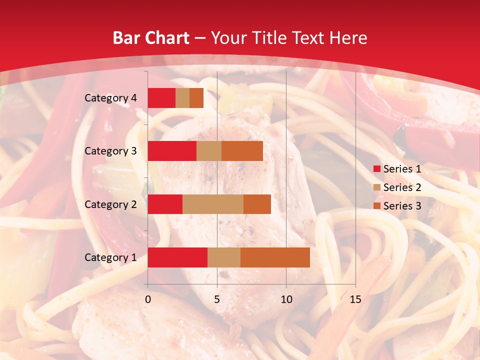 A Plate Of Food With Noodles And Meat On It PowerPoint Template