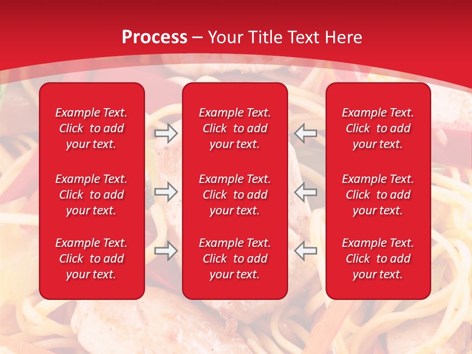 A Plate Of Food With Noodles And Meat On It PowerPoint Template