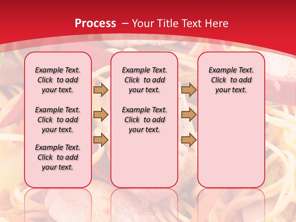 A Plate Of Food With Noodles And Meat On It PowerPoint Template