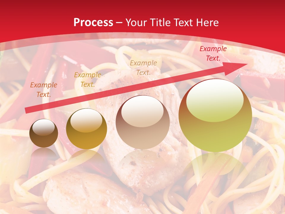A Plate Of Food With Noodles And Meat On It PowerPoint Template