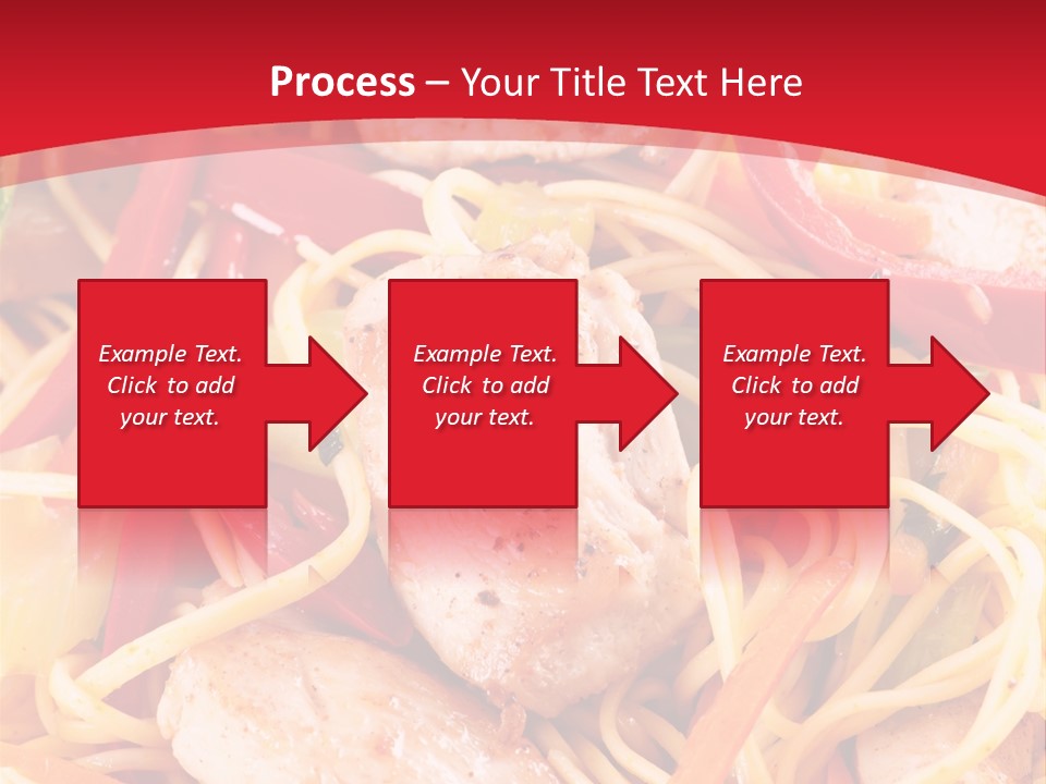 A Plate Of Food With Noodles And Meat On It PowerPoint Template