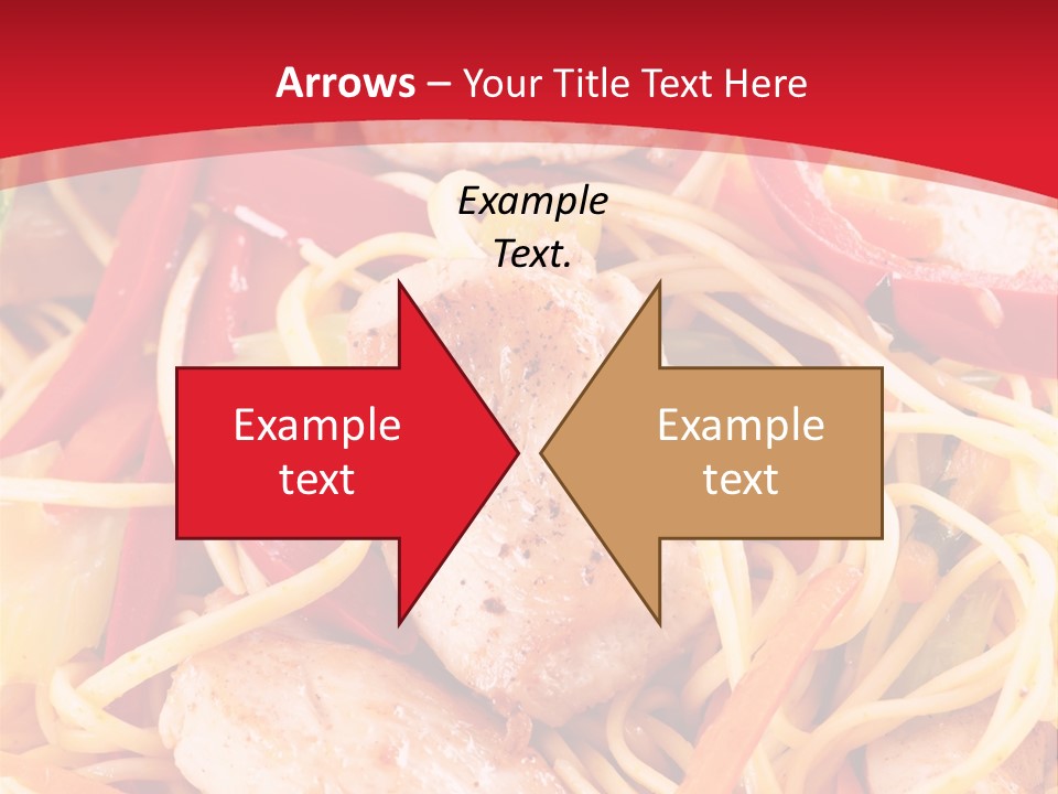 A Plate Of Food With Noodles And Meat On It PowerPoint Template