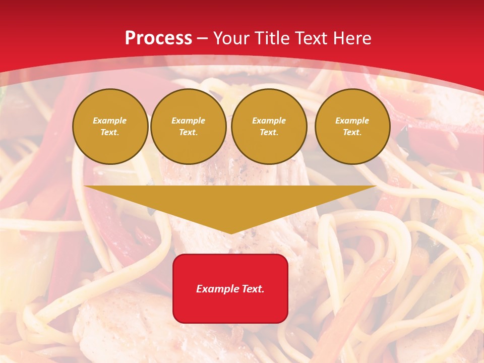 A Plate Of Food With Noodles And Meat On It PowerPoint Template