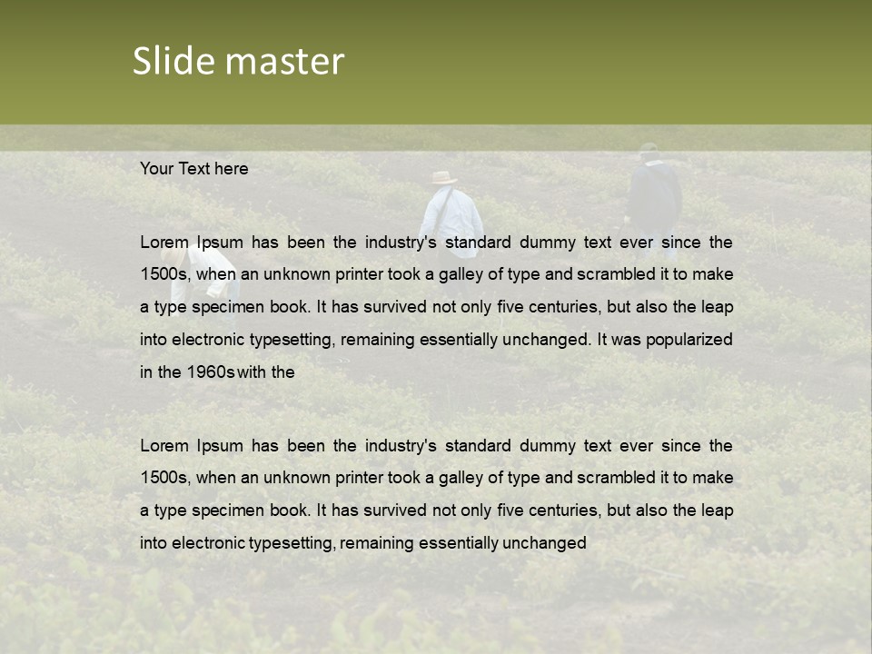 Businesses Laborers Grapes PowerPoint Template