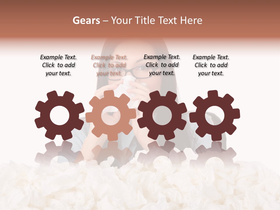 White Suit Temperature PowerPoint Template