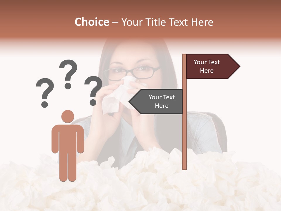 White Suit Temperature PowerPoint Template