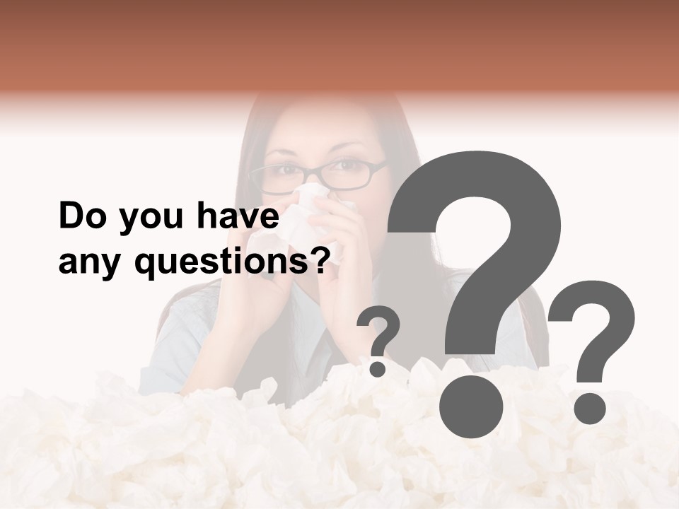 White Suit Temperature PowerPoint Template