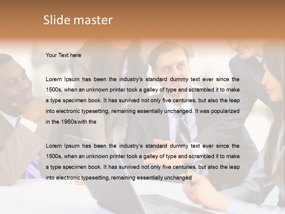 Male Discussing Employee PowerPoint Template