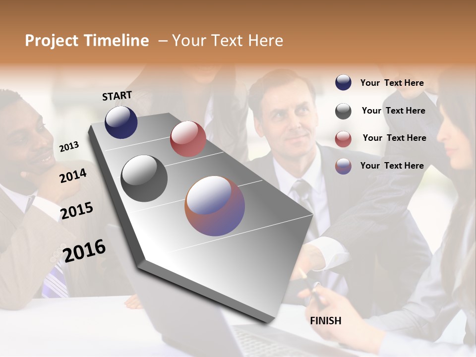 Male Discussing Employee PowerPoint Template